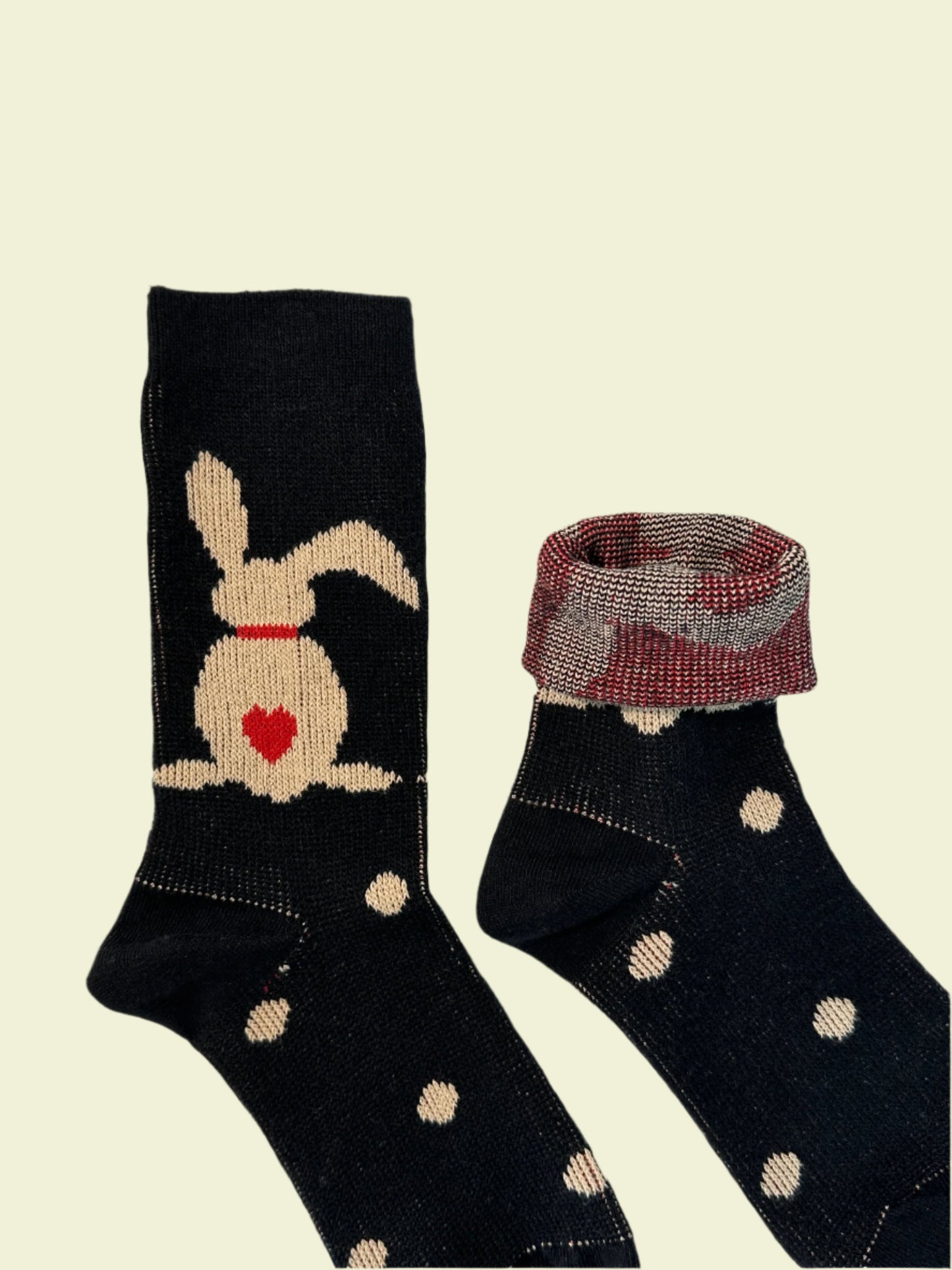 Heart Tail Bunny – Women's Cotton Crew Socks