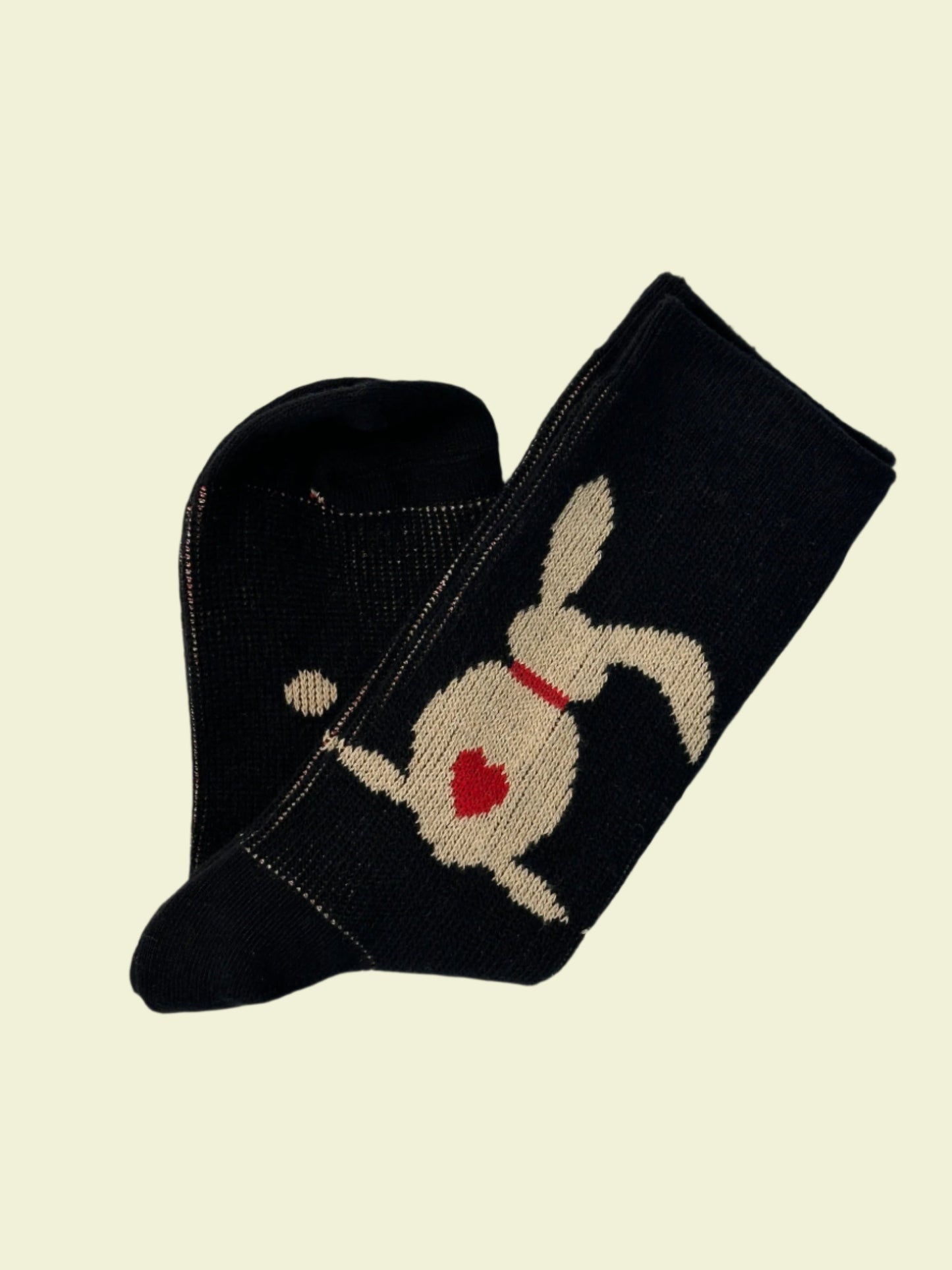 Heart Tail Bunny – Women's Cotton Crew Socks