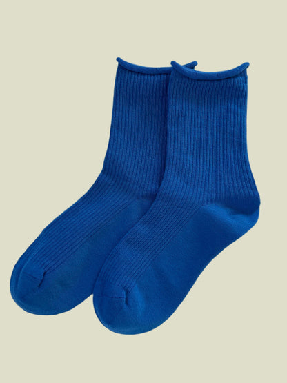 Women's Cotton Crew Socks – Ocean Blue Gradient | Breathable & Soft