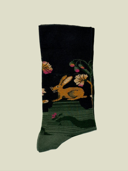 Meadow Bunny – Women's Crew Socks
