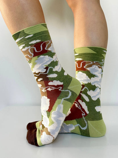 Wilderness Sketch – Women's Crew Socks